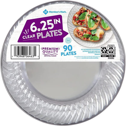 Wholesale price with free shipping - Member's Mark Clear Plastic Plates, 6.25