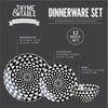 Wholesale price for Thyme & Table Dinnerware Black & White Medallion Stoneware, 12 Piece Set ZJ Sons Thyme & Table 