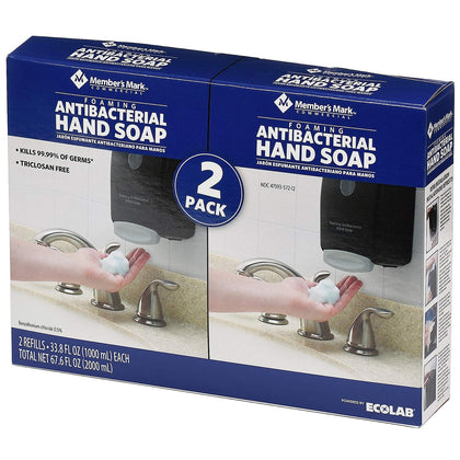 Wholesale price for Member's Mark Commercial Foaming Antibacterial Hand Soap Refill (33.8 oz., 2 pk.) ZJ Sons Member's Mark 