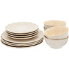 Wholesale price for The Pioneer Woman Farmhouse Lace 12-Piece Dinnerware Set, Linen ZJ Sons The Pioneer Woman 