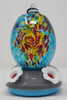 Griffin Products 16 oz. Teal Hand-Blown Glass Hummingbird Feeder