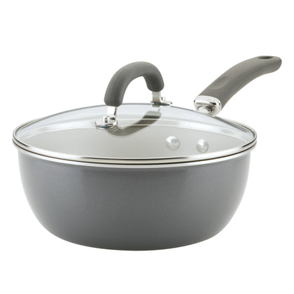 Rachael Ray Create Delicious Aluminum Non-stick Everything Pan, 3 Quart, Gray Shimmer