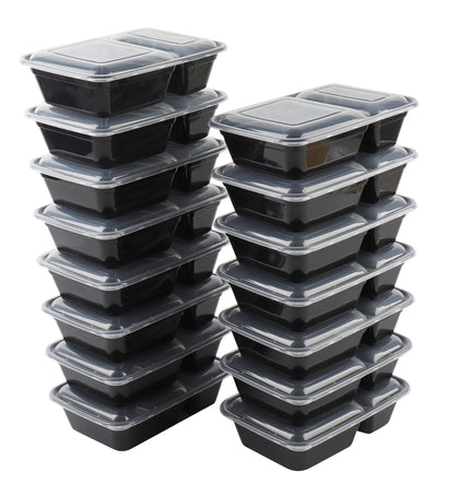 Mainstays 60 Piece Meal Prep Food Storage Containers, 15Pack 1L plus 15Pack 900ml