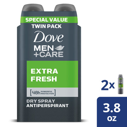 Wholesale price for Dove Men+Care Dry Spray Extra Fresh Antiperspirant Deodorant 3.8 Oz Twin Pack ZJ Sons Dove 