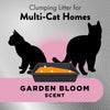 Arm  Hammer Hardball Lightweight Easy No-Mess Scooping Garden Bloom Scent Platinum Multi-Cat Clumping Litter, 8.5lb