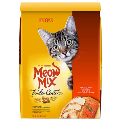 Wholesale price for Meow Mix Tender Centers Salmon & White Meat Chicken Dry Cat Food, 13.5 Pounds ZJ Sons Meow Mix 