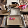 Wholesale price for Gibson Home Rave Square 16-Piece Dinnerware Set, Taupe ZJ Sons Gibson Home 