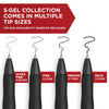 Sharpie S-Gel, Gel Pens, Medium Point (0.7 mm), Black Ink Gel Pen, 22 Count