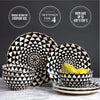 Wholesale price for Thyme & Table Dinnerware Black & White Medallion Stoneware, 12 Piece Set ZJ Sons Thyme & Table 