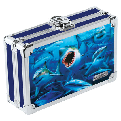 Vaultz Locking Pencil Box, 3D Sharks Design, Key Lock, Shark, New Condition, VZ03946