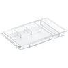 iDesign Clarity Expandable Divided Drawer and Shelf Organizer Tray, 7.8