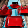 Wholesale price for Better Homes & Gardens Rave Square Dinnerware, Red, Set Of 16 ZJ Sons Better Homes & Gardens 