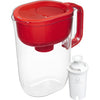 Brita Large 10 Cup Water Filter Pitcher with 1 Standard Filter, Made Without BPA, Huron, Red