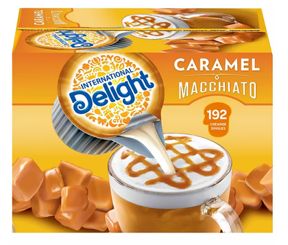 Wholesale price for International Delight Caramel Macchiato Coffee Creamer Singles (192 ct.) ZJ Sons International Delight 