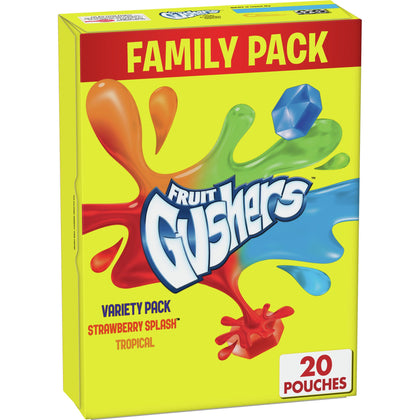 Wholesale price for Gushers Fruit Flavored Snacks, Variety Pack, Strawberry and Tropical, 20 ct ZJ Sons Gushers 