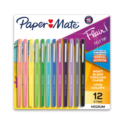 Wholesale price for Paper Mate Point Guard Flair Bullet Point Stick Pen, Assorted Colors, .7mm, 12/Set ZJ Sons Paper Mate 