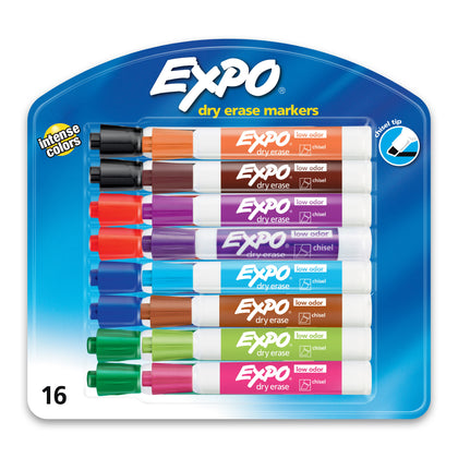 Wholesale price for EXPO Low Odor Dry Erase Markers, Chisel Tip, Assorted Colors, 16 Count ZJ Sons Expo 