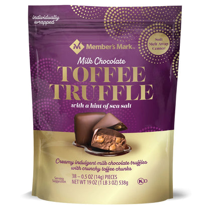 Wholesale price for Member's Mark Milk Chocolate Toffee Truffle with Sea Salt (19 oz.) ZJ Sons Member's Mark 