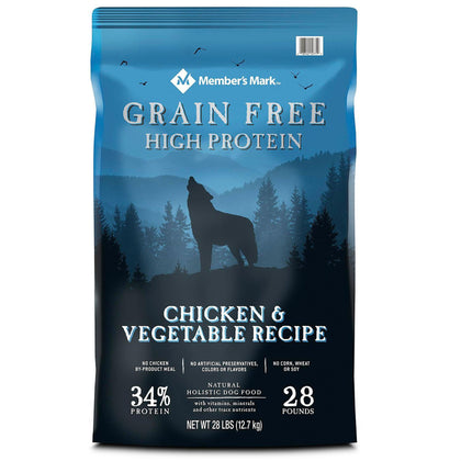 Wholesale price for Member's Mark Grain-Free Chicken & Vegetable Recipe Dry Dog Food (28 lbs.) ZJ Sons Member's Mark 