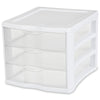 Sterilite 3 Drawer Unit White