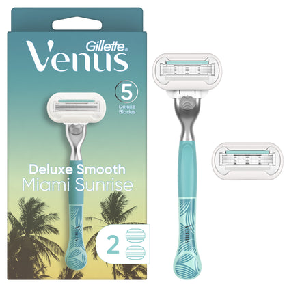 Wholesale price for Venus Miami Sunrise Deluxe Smooth Sensitive, 1 Women's Razor, 2 Refills ZJ Sons Venus 