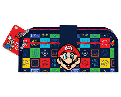 Super Mario Bros. Utility Pencil Case, 9-inches Length by 3.9-inches High, Multicolor
