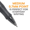 BIC Gel-ocity Retractable Gel Pens, 0.7 mm Medium Tip, Black, Pack of 24