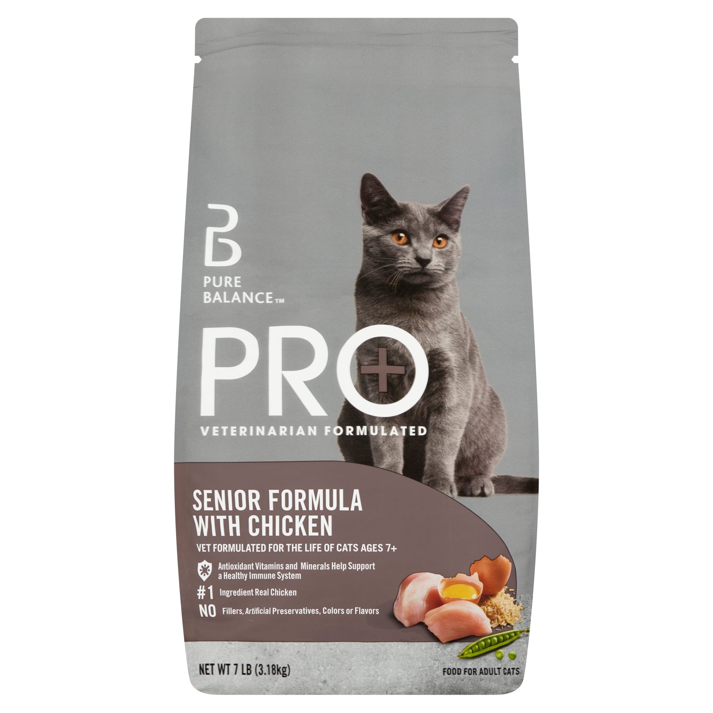 Pure Balance Pro Senior Formula with Chicken Dry Cat Food 7 lbs