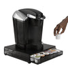 Mind Reader 36 Capacity K-Cup Single Serve Coffee Pod Storage Drawer with Flower Pattern Metal Mesh, Black