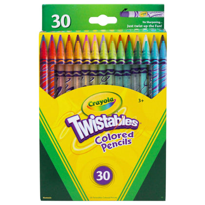 Crayola Twistables Colored Pencils, School Supplies, Teacher Supplies, 30 Ct, Gifts, Ages 3+