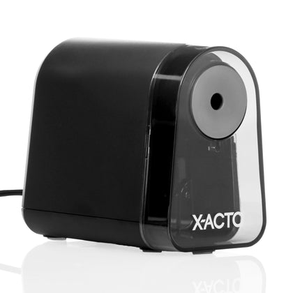 X-ACTO® Pencil Sharpener, Mighty Mite® Electric Pencil Sharpener, with Pencil Saver, Safe Start® Motor, Black, 1 Count