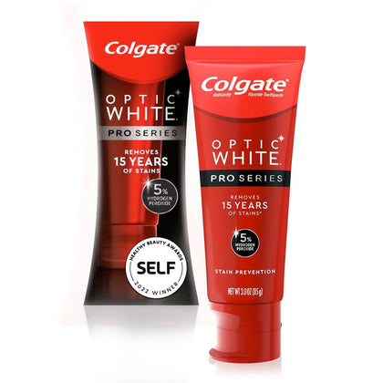 Wholesale price for Colgate Optic White Pro Series Whitening Toothpaste, 5% Hydrogen Peroxide, Stain Prevention, 3 oz ZJ Sons Colgate 