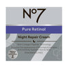 No7 Pure Retinol Night Repair Cream with Collagen Peptides and Bisabolol, Fragrance Free, 1.69 oz