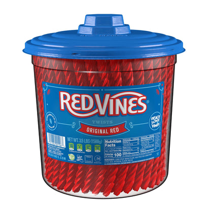 Wholesale price for Red Vines Twists, Original Chewy Licorice Bulk Candy Jar, 3.5lbs ZJ Sons Red Vines 