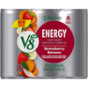 V8 +ENERGY Strawberry Banana Energy Drink, 8 FL OZ Can (Pack of 6)