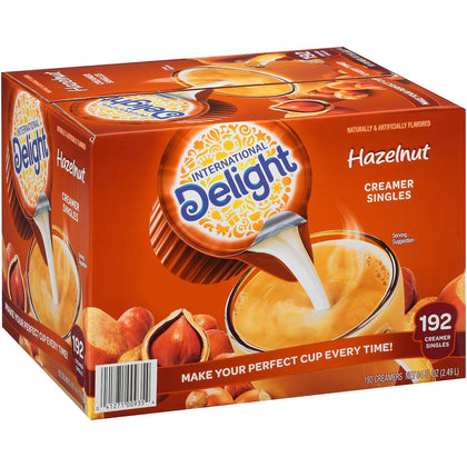 Wholesale price for International Delight Hazelnut Coffee Creamer Singles (192 ct.) ZJ Sons International Delight 