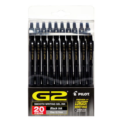 Wholesale price for Pilot G2 Retractable Gel Ink Pens, Fine Point, Black, 20 Pk, 55126960 ZJ Sons Pilot 