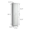 Design House Wyndham Bathroom Linen Storage Floor Cabinet in White