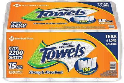 Wholesale price for Member's Mark Super Premium 2-Ply Paper Towels (146 sheets/roll, 15 rolls) ZJ Sons Member's Mark 