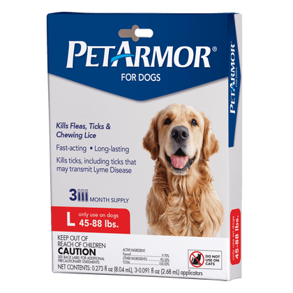 Wholesale price for PetArmor Flea & Tick Prevention for Dogs (45-88 lbs), 3 Treatments ZJ Sons PetArmor 