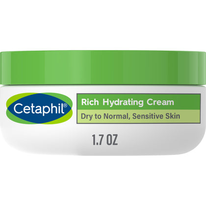 Cetaphil Rich Hydrating Cream for Face with Hyaluronic Acid, For Dry to Normal Skin, 1.7oz