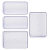 Mainstays Clear Plastic Fridge Organization Bin 4-Pack Set, Various Sizes