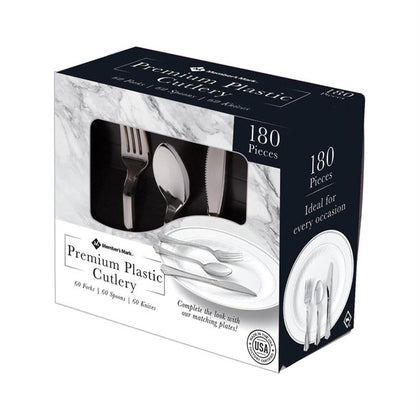 Wholesale price for Member's Mark Premium Silver-Look Cutlery Combo (180 ct.) ZJ Sons Member's Mark 