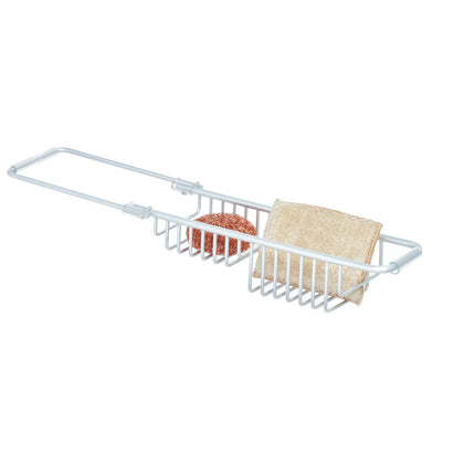 iDesign Aluminum Silver Metro Over the Sink Caddy Basket, Silver