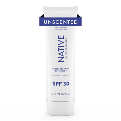 Wholesale price for Native Unscented Mineral Sunscreen Lotion SPF 30, 5.0 oz ZJ Sons Native 