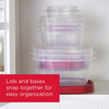 Rubbermaid EasyFindLids 40 Piece Food Storage Containers with Vented Lids Variety Set, Red
