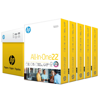 Wholesale price for HP Printer Paper, All In One22, 8.5 x 11 Paper, 22lb, 96 Bright - 5 Ream / 2,500 Sheets (207000C) ZJ Sons HP 