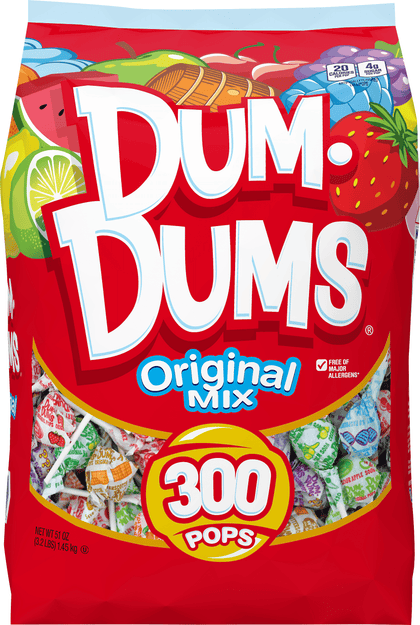 Dum Dums Original Flavor Mix Lollipops Candy, 300 Count