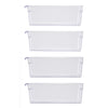 Mainstays Clear Plastic Fridge Organization Bin 4-Pack Set, Various Sizes