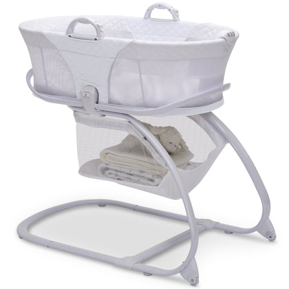 Wholesale price for Little Folks by Delta Children 2-in-1 Moses Basket Bedside Bassinet Sleeper by Delta Children - Portable Baby Crib with Wheels and Removable Moses Basket, White ZJ Sons ZJ Sons 